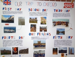 Exposition d'affiches sur Oxford  la suite du voyage des lves de 53