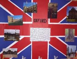 Exposition d'affiches sur Oxford  la suite du voyage des lves de 53